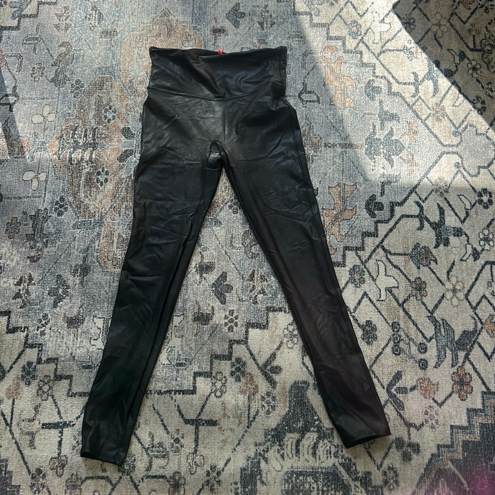 Spanx fake leather leggings